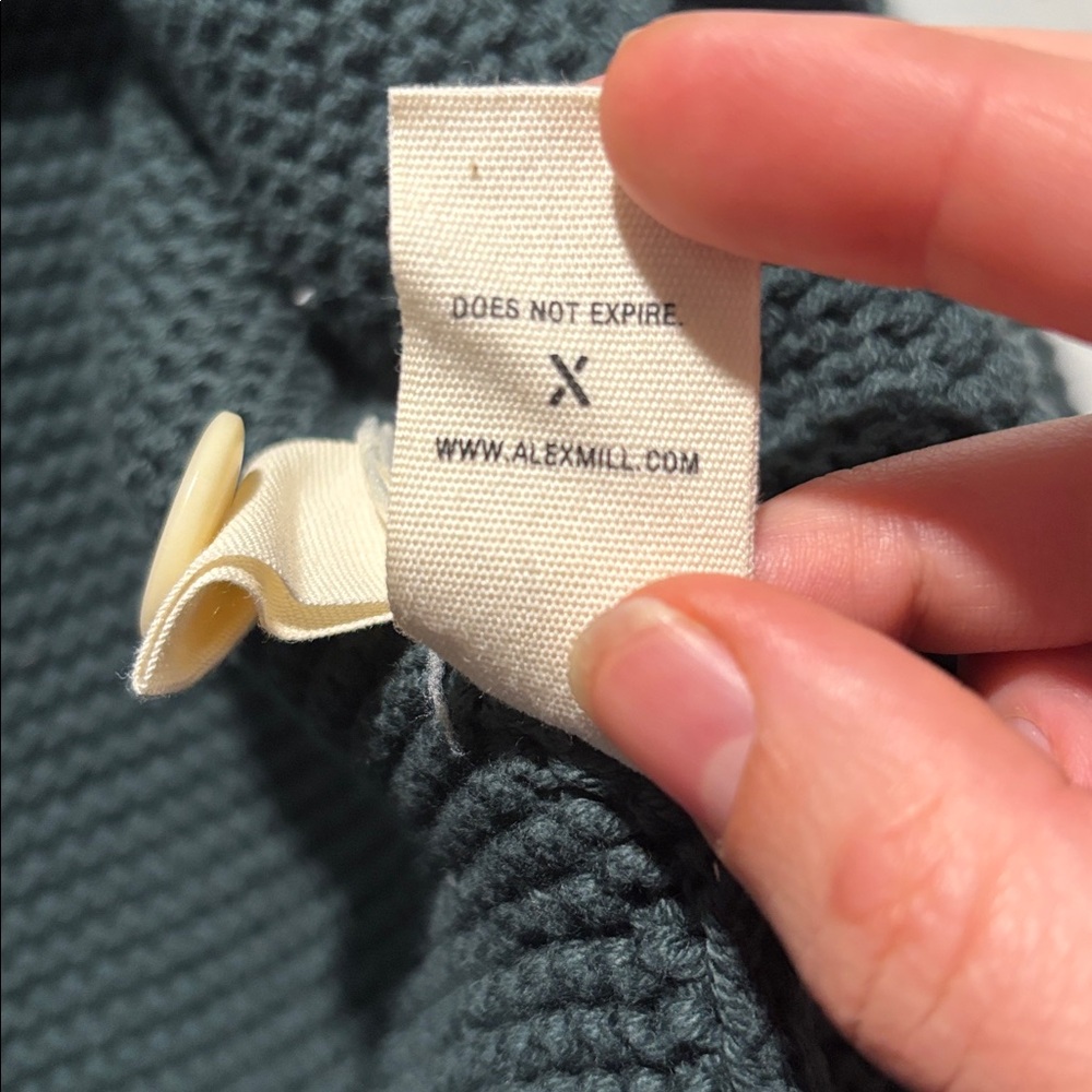 ALEX MILL Nico cardigan in dark spruce - Picture 5 of 7